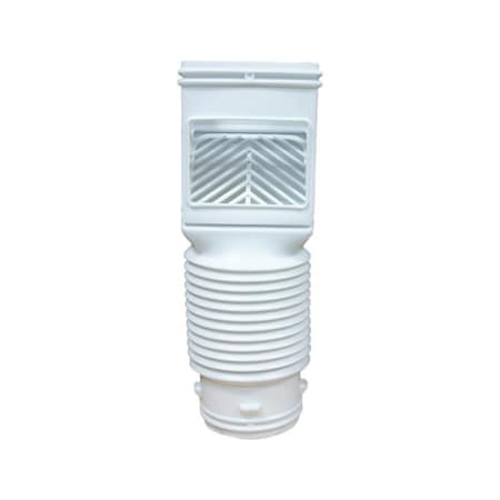 Dendesigns 12.75 x 4.62 x 4.62 in. White Vinyl K Downspout Connector DE2188468
